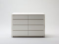 Comodino - legno - 112x48x86 cm - bianco - stile contemporaneo