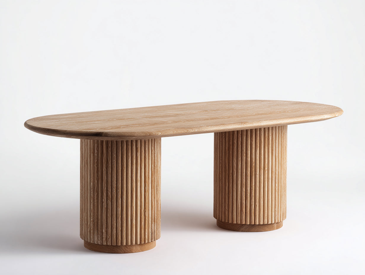 Tavolo da giardino-Legno-210x98x75 cm-Legno naturale-Contemporaneo