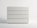 Comodino - legno - 118x49x82 cm - bianco - stile minimalista