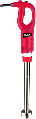 Elma Frullatore a immersione professionale 450 W - Braccio rimovibile in acciaio inox da 30 cm - Velocità 4000 16000 giri min - Rosso con maniglia ergonomica e frusta rimovibile