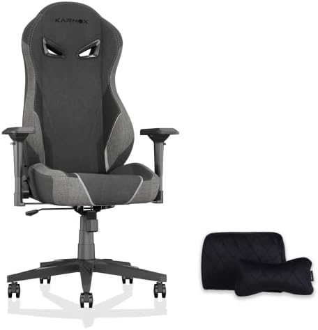 Sedia gaming grigia - Design racing con braccioli 4D e poggiapiedi - Altezza regolabile con supporto testa e lombare - Modello ergonomico con portata fino a 136 kg