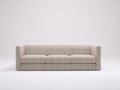Divano lineare - tessuto intrecciato - 238x96x78 cm - beige chiaro-marrone chiaro-grigio chiaro - stile moderno
