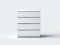 Comodino - legno - 79x42x98 cm - bianco - stile minimalista