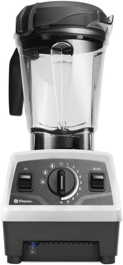 Vitamix E520 Frullatore 2 L - Motore da 2,2 CV con brocca capiente - Struttura da banco per frullati creme e preparazioni - Bianco 23 x 20 x 45 cm per cucina domestica