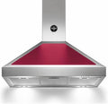 K90AMHVIA 19 Cappa aspirante a parete 90 cm - Classe A con flusso aria 800 m3 h - Struttura in acciaio inossidabile - Rossa con rumorosità dichiarata di 65 dB