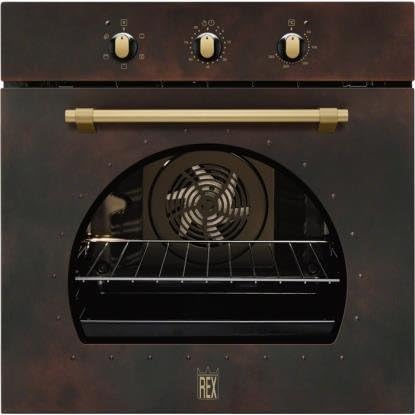 Electrolux FR53R Forno elettrico da incasso 70 L - Potenza 2780 W con comandi a manopola - Finitura ramata per cucina - Forno elettrico integrato per uso domestico