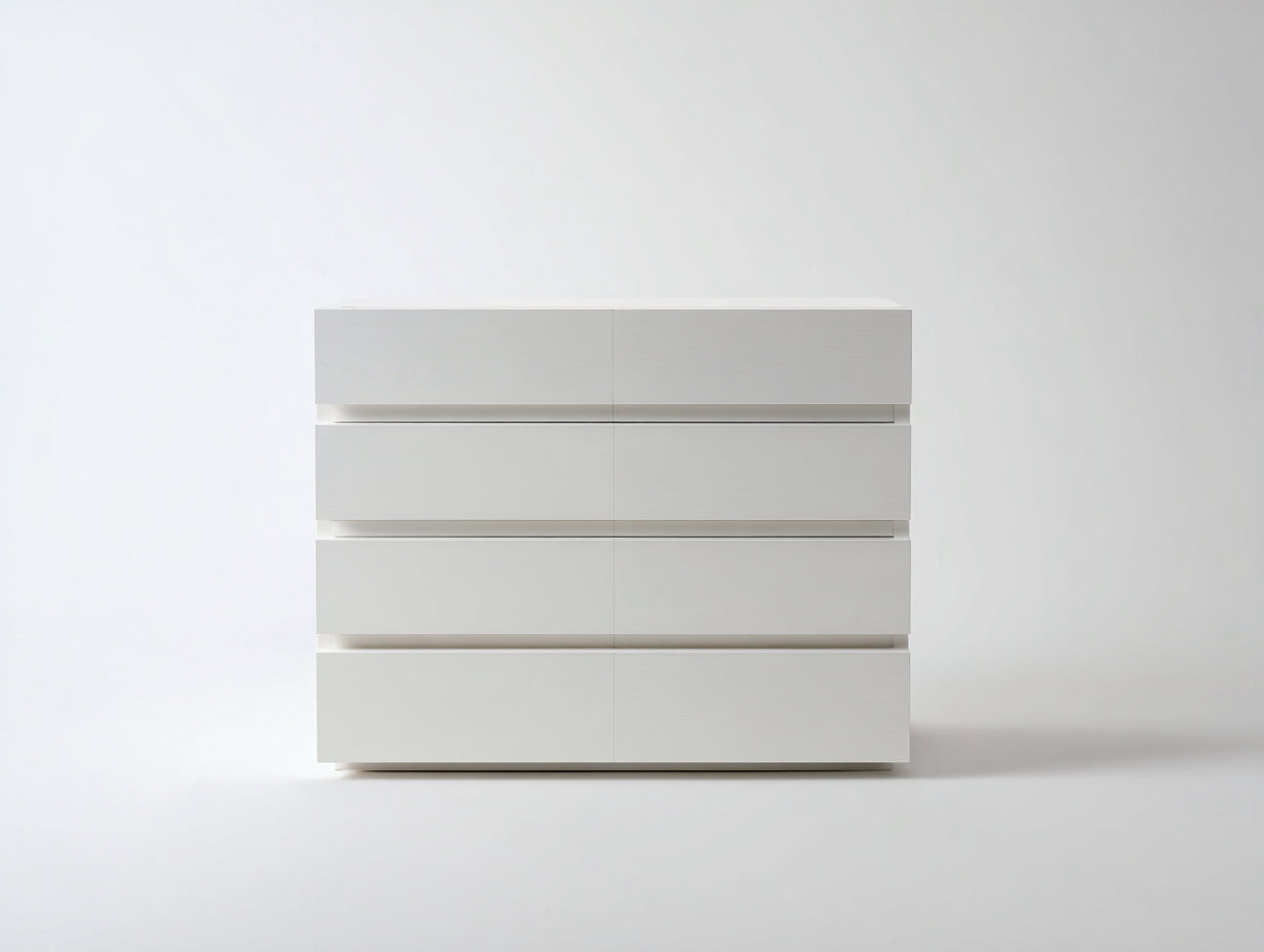 Comodino - legno - 96x44x84 cm - bianco - stile moderno
