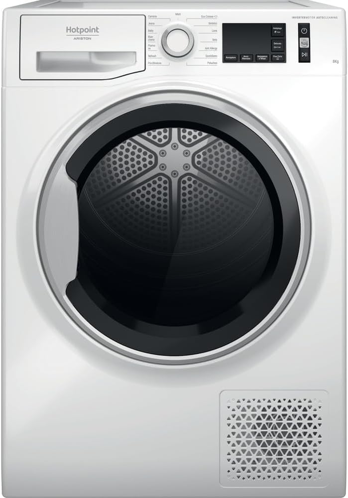 Hotpoint Ariston HPTS 74D BS IT Asciugatrice 7 kg - Pompa di calore Classe C - PetHair Care Gentle Care e riduzione pieghe - Bianca 84,6 x 59,7 x 54,5 cm
