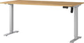 Germania 8024 638 scrivania elettrica regolabile - Piano 160 x 80 cm con altezza fino a 119 cm - Struttura ergonomica resistente ai graffi - Rovere Grandson argento