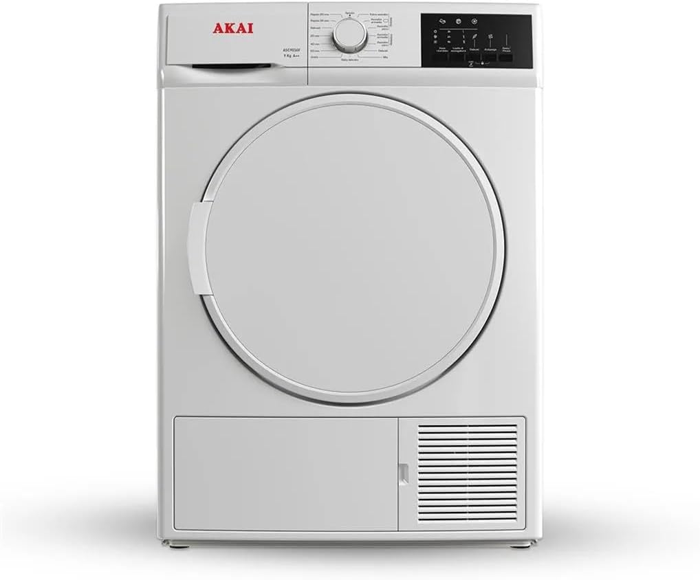 ASC9036VT Asciugatrice 9 kg - Pompa di calore Classe energetica A più - Capacità elevata per bucato familiare - Bianca per asciugatura domestica quotidiana