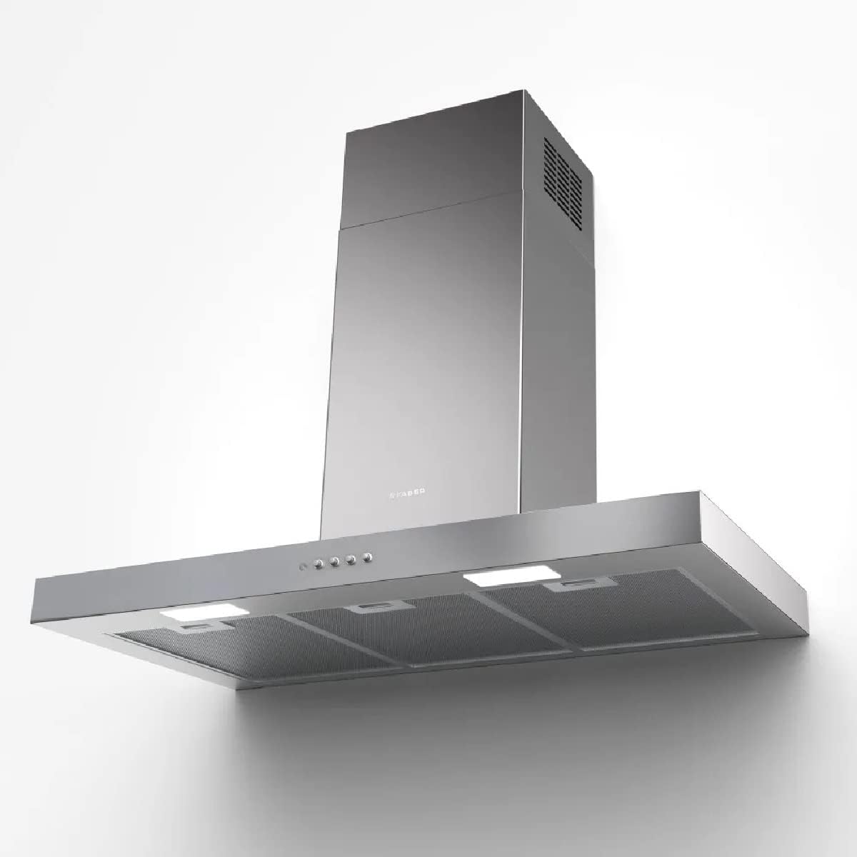 Stilo Smart X A90 Cappa aspirante 90 cm - Installazione a parete per cucina - Struttura in acciaio inox e alluminio - Finitura argento con filtro antigrasso integrato