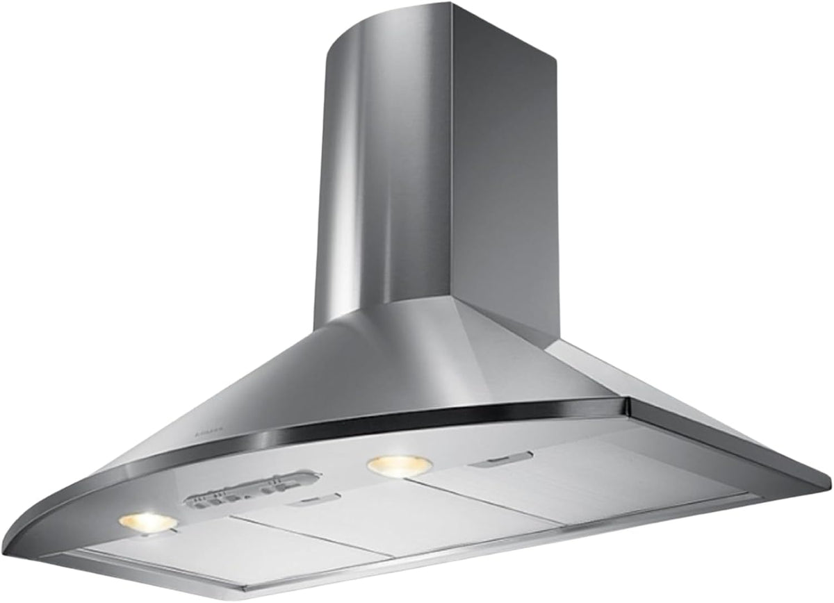 FABER Tender XA90 cappa aspirante decorativa 90 cm - Portata aria 400 m3 h con 3 velocità - Illuminazione LED e predisposizione Remote Blower - Acciaio inox per montaggio a parete