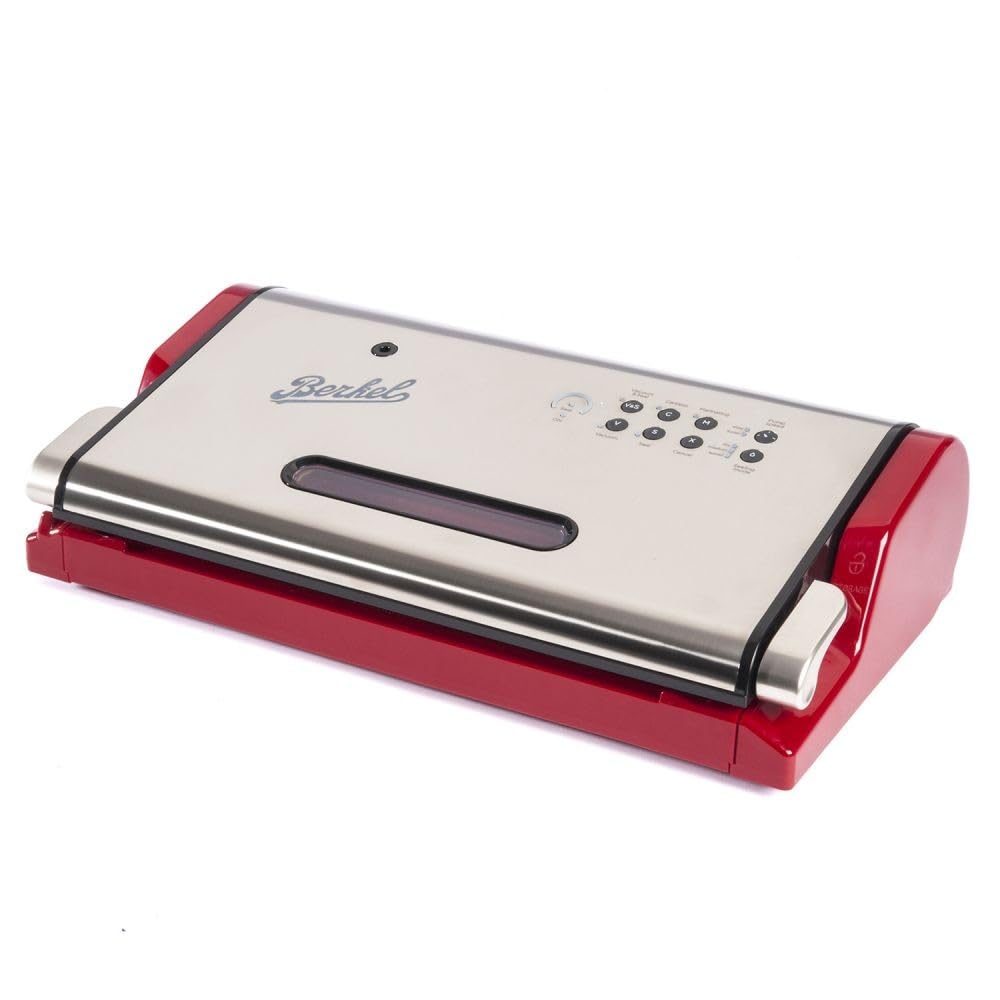 Berkel 09-8799-6000 Vacuum macchina sottovuoto - Struttura in polimero tecnico - Formato compatto per conservazione alimenti - Rosso 44 x 24,5 x 11,3 cm peso 5 kg