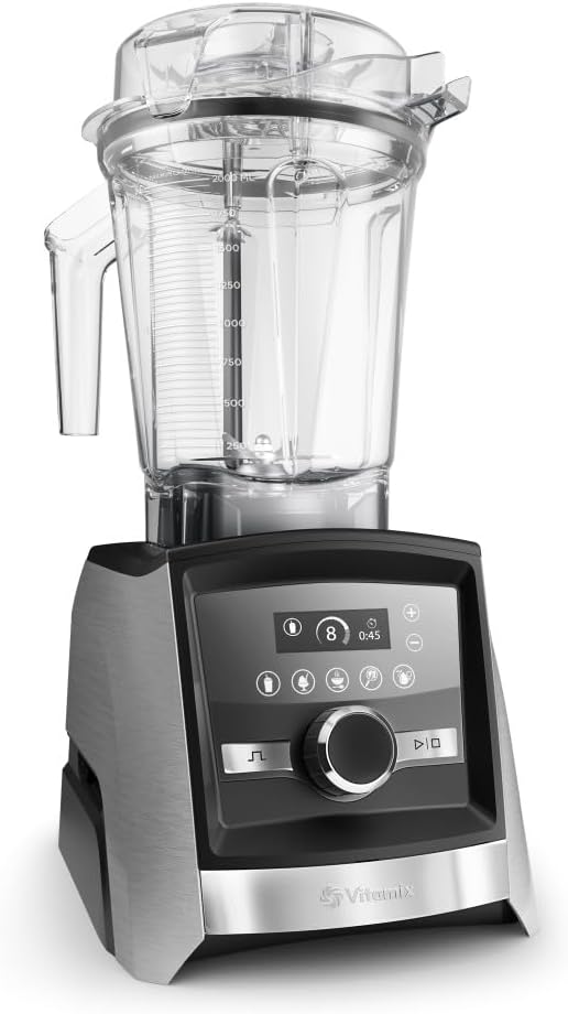 Vitamix Ascent 3500i Frullatore da banco - Capacità 2 L per preparazioni domestiche - Funzione di autopulizia integrata - Argento 26,5 x 20 x 44 cm per frullati creme e salse