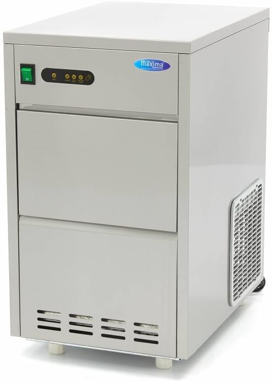 Macchina per ghiaccio commerciale - Produzione fino a 24 kg di cubetti al giorno - Capacità di conservazione 5 kg - Acciaio inox 230 V per ristorazione