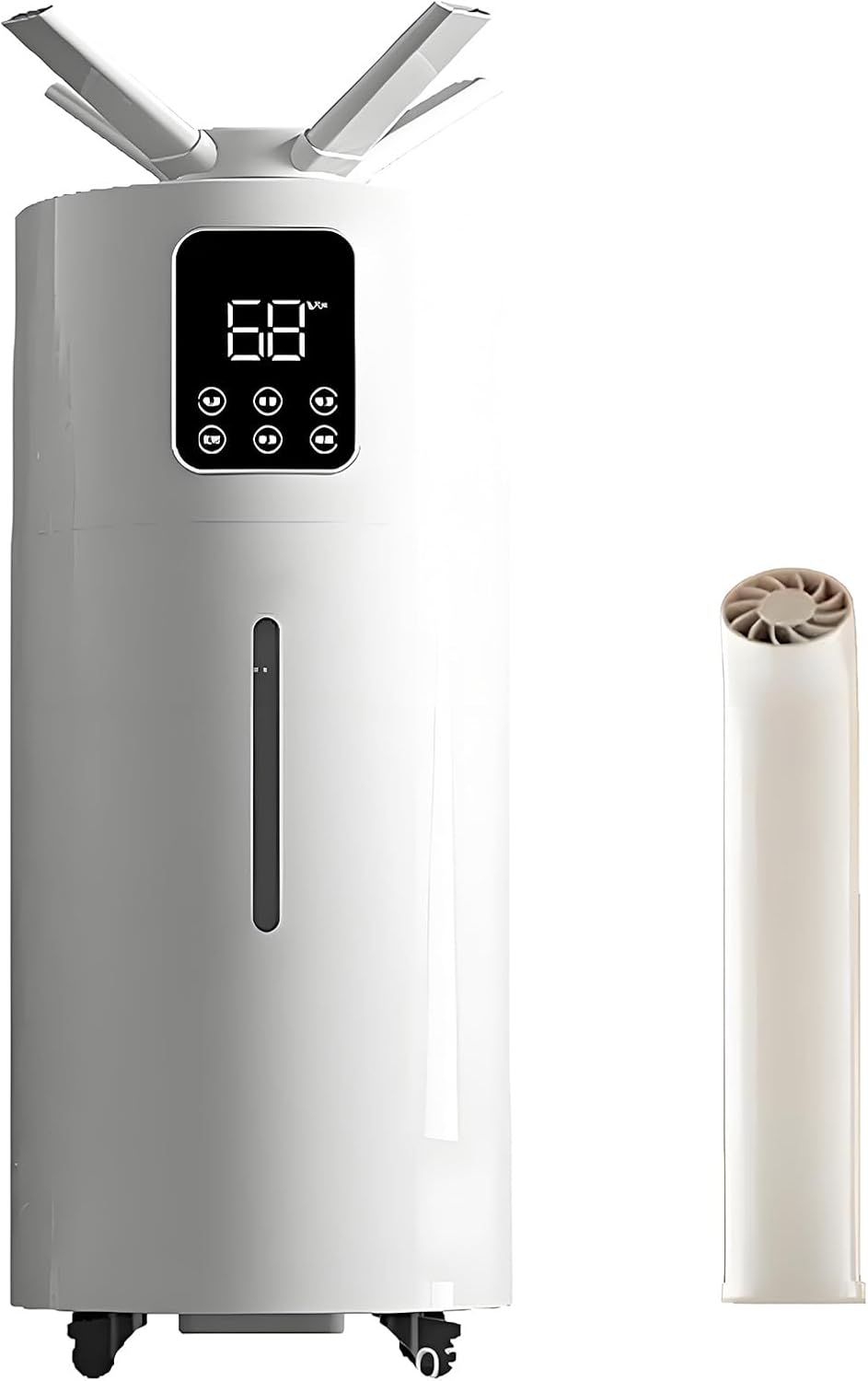 Umidificatore industriale 25 L - Nebbia fino a 2000 ml ora con quattro ugelli - Telecomando e touch screen LED - Grande capacità per casa e grandi ambienti