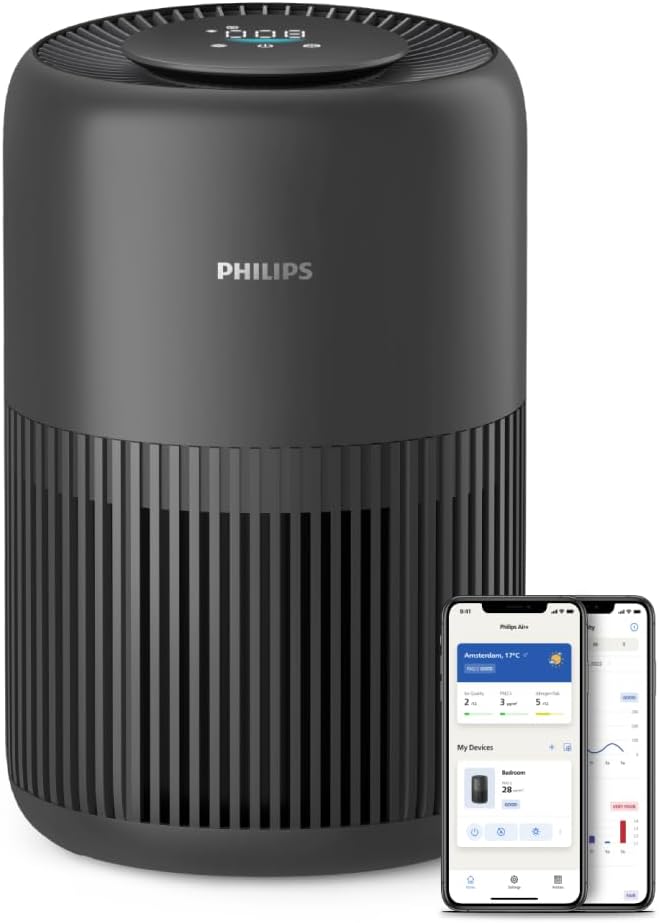 Philips Serie 900 purificatore aria - CADR 250 m3 ora per ambienti fino a 65 m2 - HEPA NanoProtect e filtro carboni attivi - Intelligente silenzioso colore nero