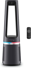 Rowenta Eclipse QU5062F0 - Ventilatore purificatore e riscaldatore 3 in 1 - Dodici velocita con multi oscillazione - Grigio scuro silenzioso con Timer e partenza ritardata