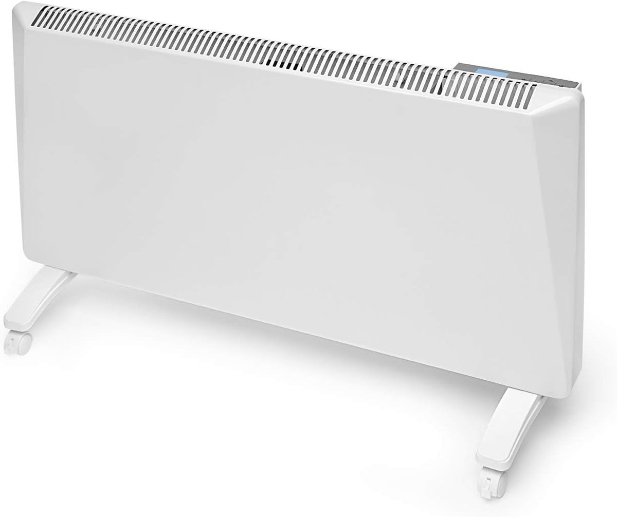 Radialight Sirio - Radiatore elettrico a convezione naturale 1500 W - Controllo digitale programmabile di temperatura e consumi - Bianco portatile con protezione IP24