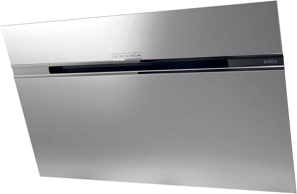 Elica Stripe IX A 90 cappa aspirante a parete - Portata aria 757 m3 h con doppia aspirazione - Aspirazione posteriore e installazione semplificata - Acciaio inox 90 x 33 x 106 cm