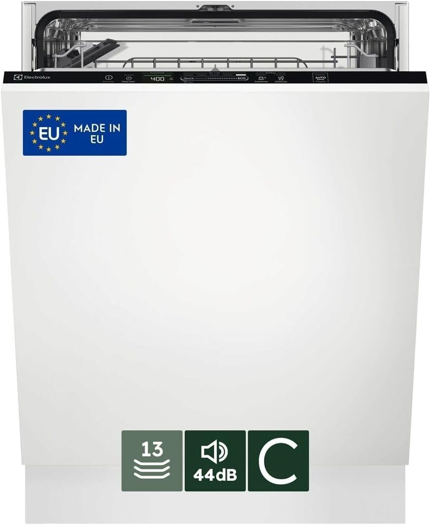 Electrolux EEA27410L Serie 300 Lavastoviglie da incasso 13 coperti - 60 cm Classe C con AirDry - AutoSense e installazione PerfectFit - Acciaio inox 81,8 x 59,6 x 55 cm 44 dB