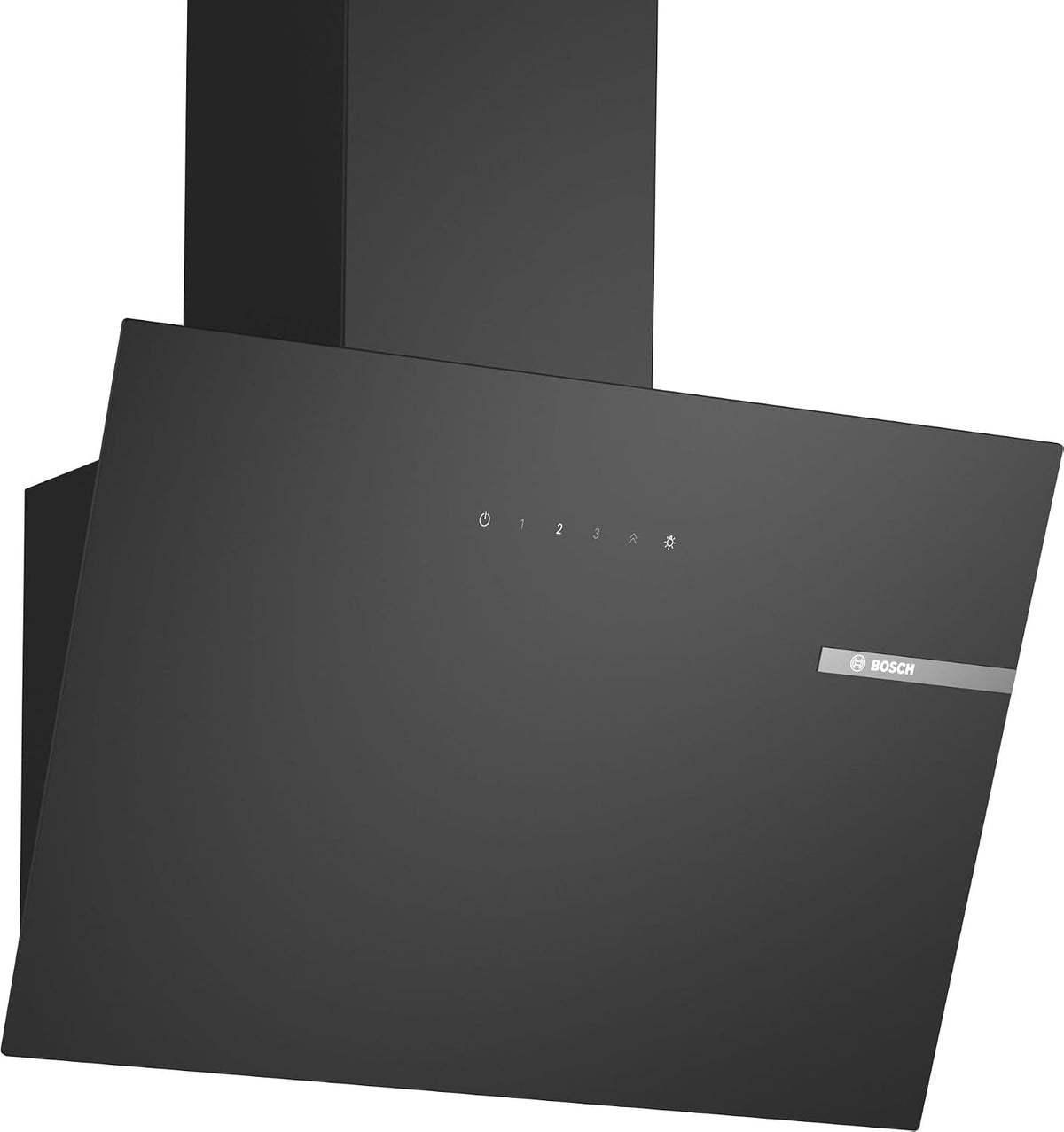 Bosch DWK65DK60 Serie 2 cappa aspirante 60 cm - Portata aria 550 m3 h con motore silenzioso - Touch Select Basic e indicatore saturazione filtro - Nera con ricircolo o scarico
