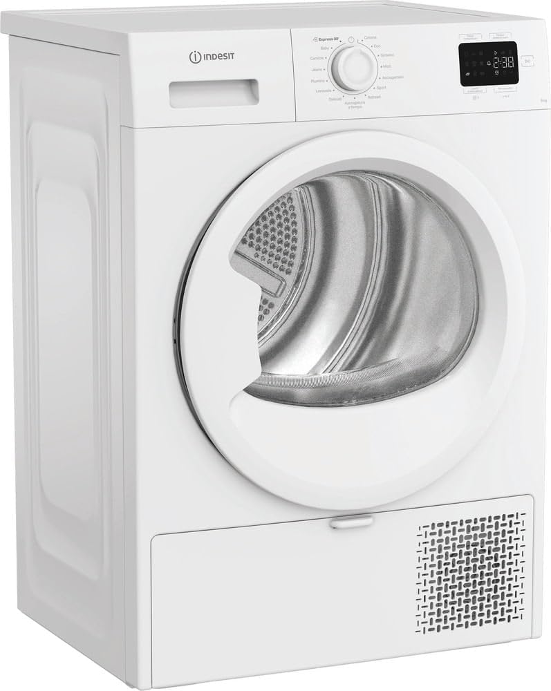 Indesit C YD 83D WW IT Asciugatrice 8 kg - Pompa di calore Classe D a libera installazione - Filtro 2 in 1 e ciclo veloce - Bianca 84,6 x 59,8 x 54,5 cm