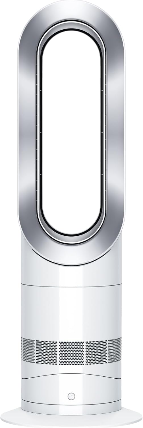 Dyson Hot and Cool AM09 termoventilatore 2 in 1 - Riscaldamento e ventilazione Jet Focus - Flusso aria direzionabile - Bianco argento 24 x 24 x 76 cm