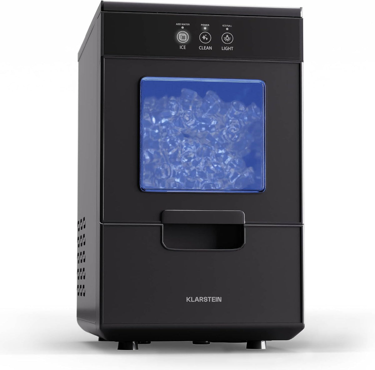 Klarstein Ice Galet macchina per nugget di ghiaccio - Produzione fino a 25 kg in 24 ore - Funzione autopulente e formato compatto - Serbatoio 2,2 L 250 W