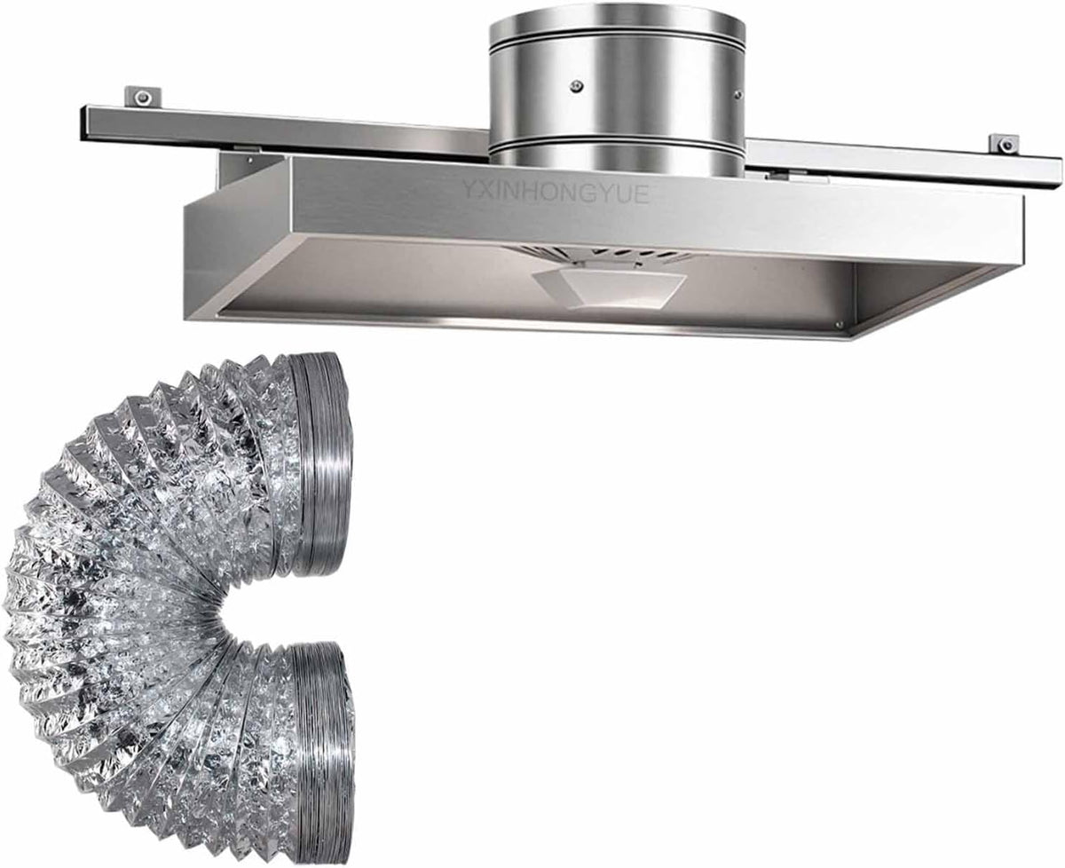 Aspiratore da incasso modello 7INCH-66723786 - Formato 7 pollici con struttura in metallo - Binario scorrevole per cucina commerciale e ristorante - Alimentazione 220 V