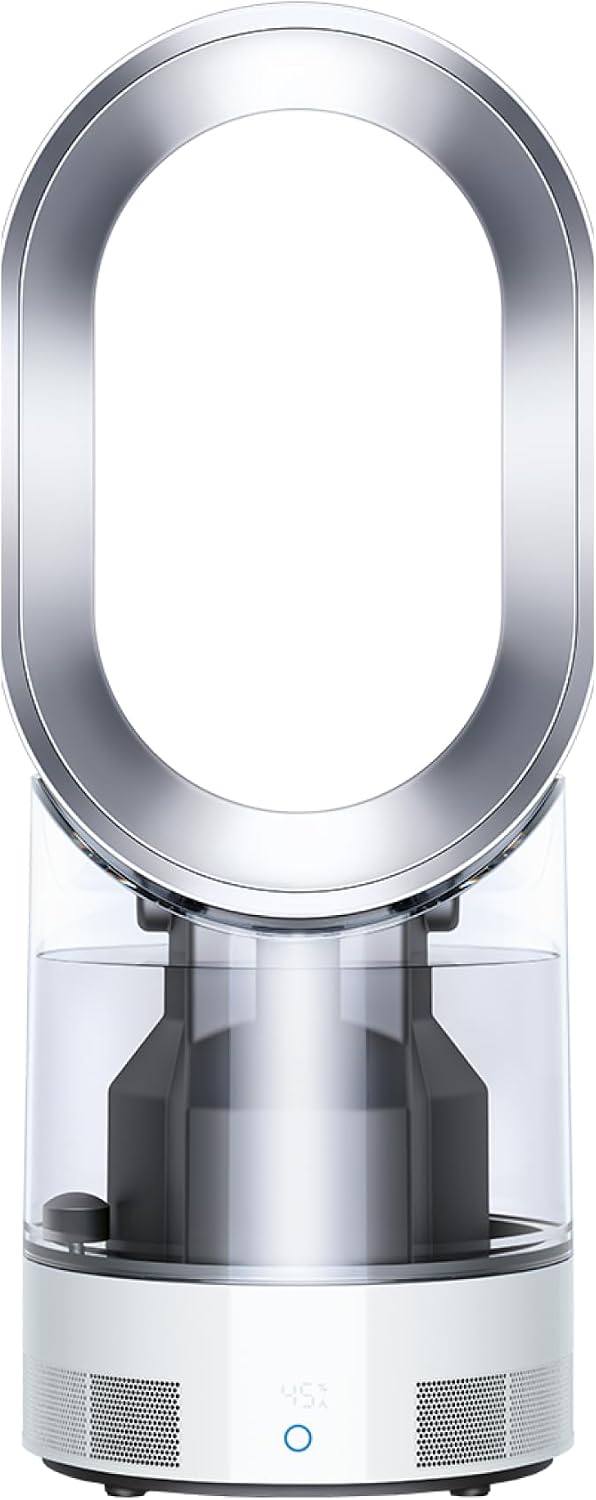 Dyson AM10 umidificatore e ventilatore - Umidificazione a freddo ultrafine - Controllo automatico umidita e circolazione aria - Bianco argento 24 x 22,2 x 57,9 cm
