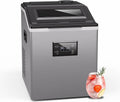 Klarstein FrostMaster macchina per ghiaccio - Produzione 40 kg in 24 ore con 34 cubetti in 15 minuti - Pannello LED - Acciaio inox argento 230 W per casa e bar