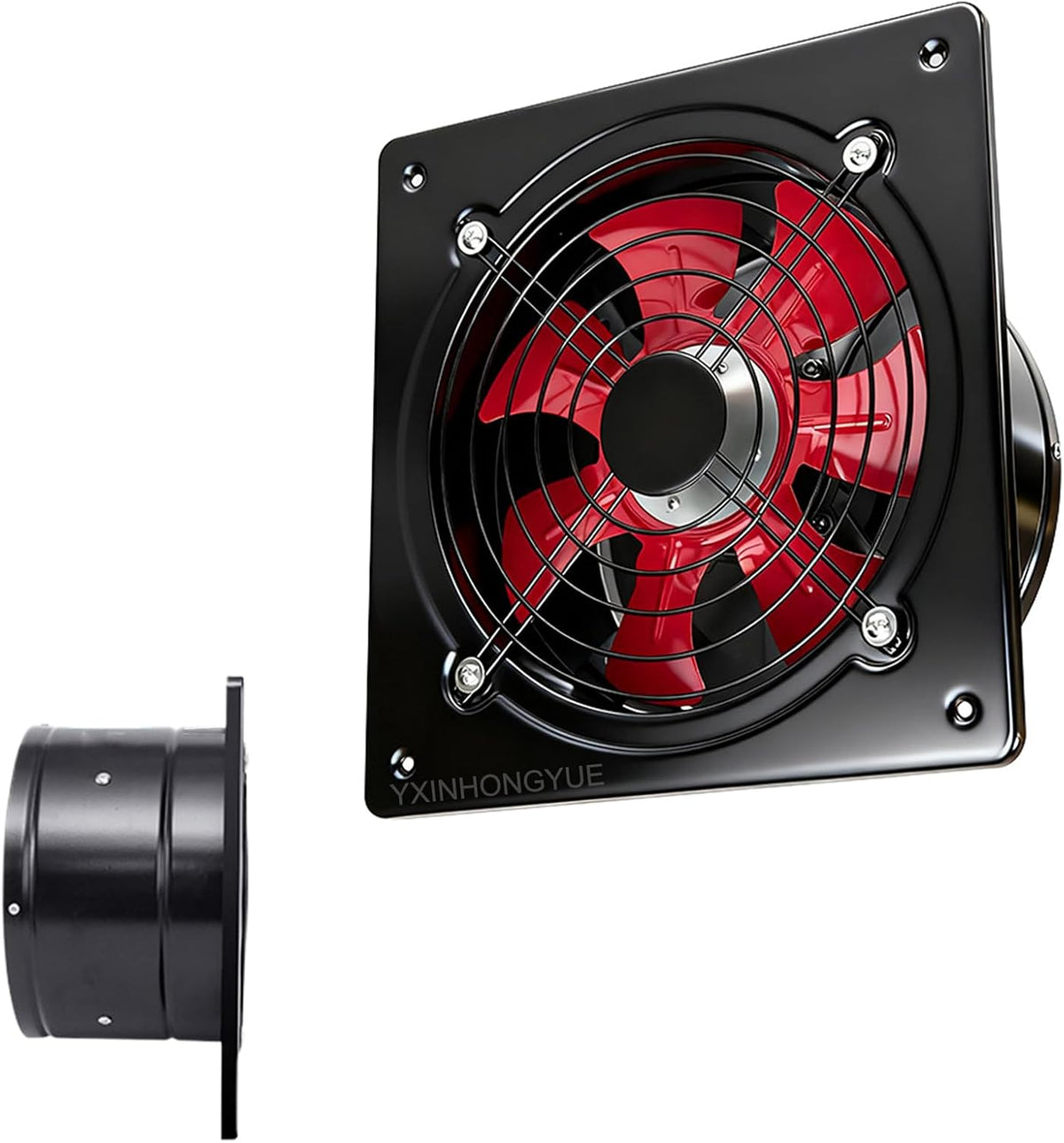 Aspiratore da parete 10 pollici - Ventilatore 220 V in metallo - Bassa rumorosità e struttura facile da pulire - Per bagno soffitta ambienti industriali e commerciali