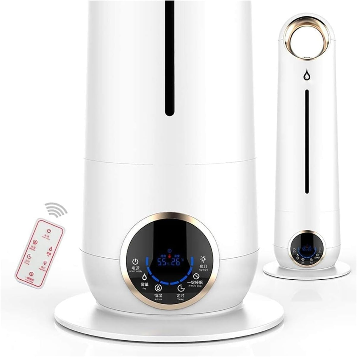 Umidificatore 4 L con ioni negativi - Struttura da pavimento per uso domestico - Funzionamento silenzioso e gestione intelligente - Funzione aromaterapia per ambienti interni