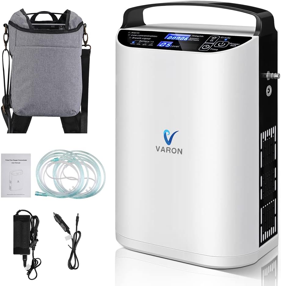Do Electr NT 01 - Concentratore di ossigeno portatile - Flusso regolabile su cinque livelli per casa e viaggio - Generatore di ossigeno compatto da circa 5.15 kg