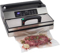 METRO Professional GVS2030 sigillatrice sottovuoto - Larghezza massima sacco 31 cm - Struttura in acciaio inox con avvio rapido - Argento 39,1 x 31,4 x 16,2 cm peso 5 kg