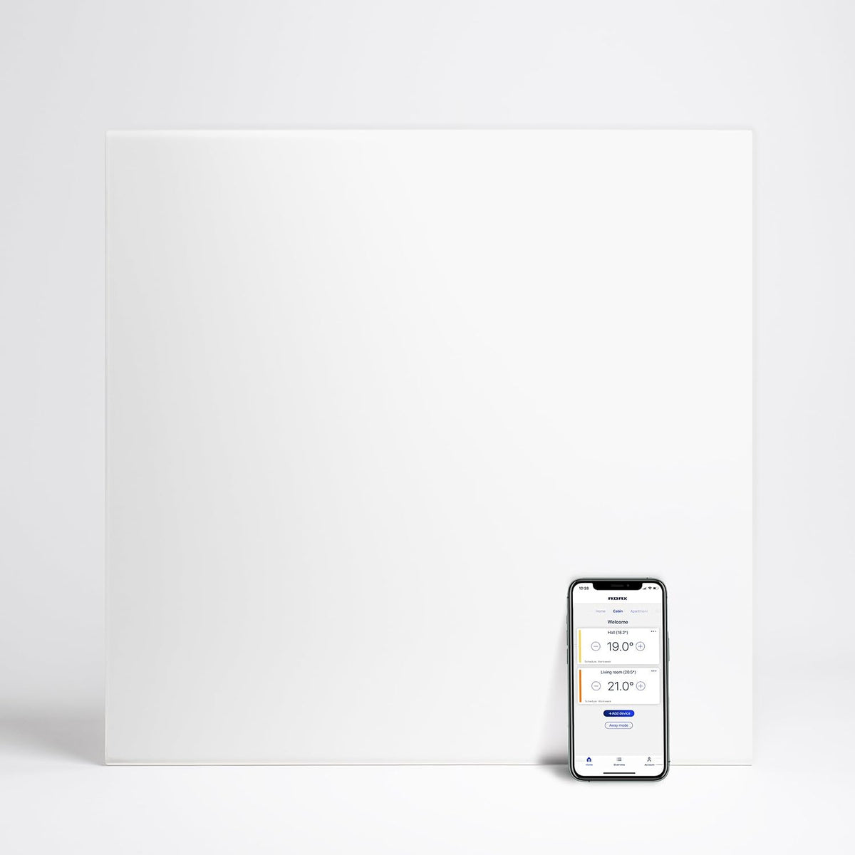 Adax Neo Compact KWT - Convettore elettrico da parete 500 W con WiFi - Termostato programmabile e controllo smartphone - Bianco alto 420 mm con IP24C e rilevamento finestra