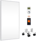 Pannello riscaldante a infrarossi - Riscaldatore elettrico da parete 1000 W - Termostato programmabile e funzionamento silenzioso - Bianco con protezione surriscaldamento