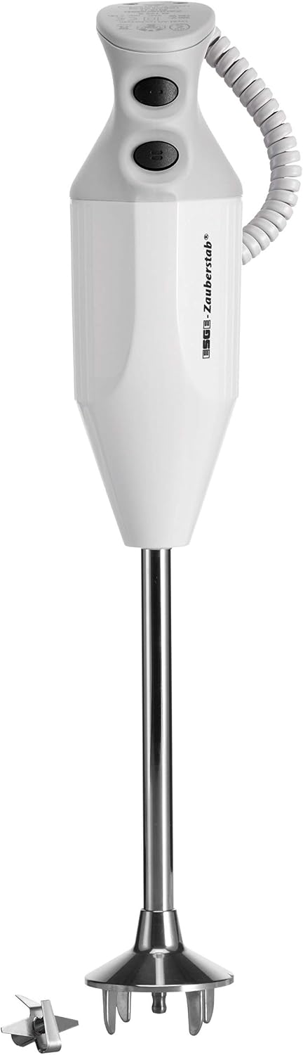 ESGE Zauberstab P 350 Profi frullatore a immersione - Motore AC fino a 22000 giri min - Capacità fino a 20 L con interruttore di sicurezza - Bianco grigio Made in Switzerland