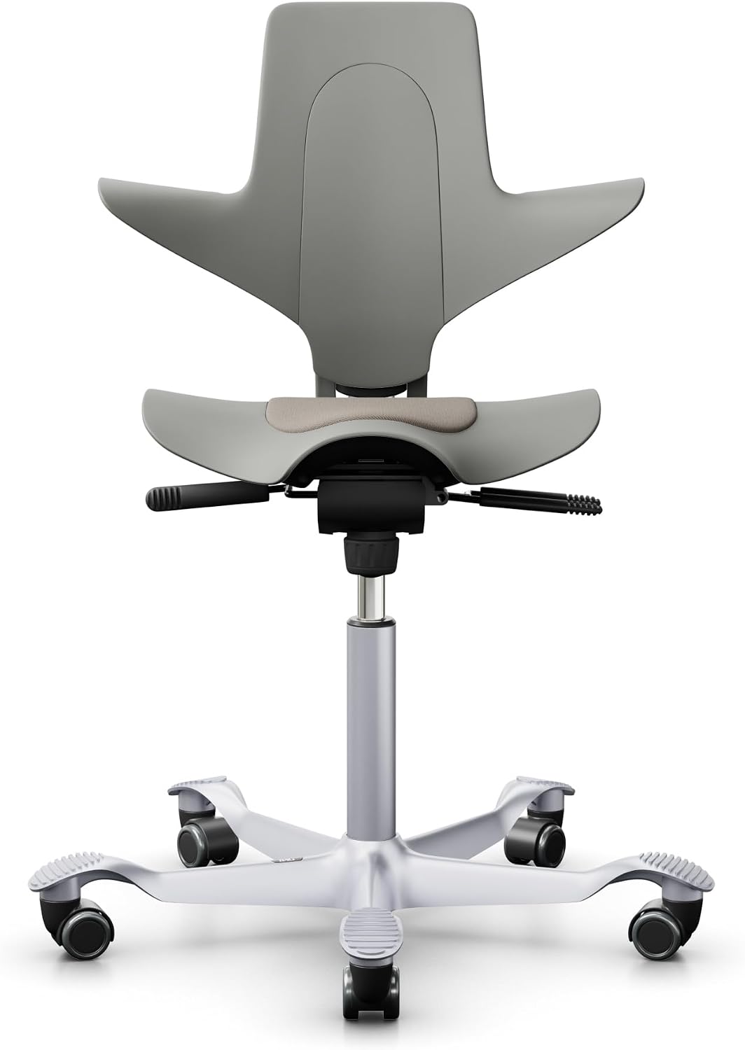 HAG Capisco Puls 8010 sedia ufficio ergonomica - Seduta dinamica per lavoro e studio - Struttura in plastica formato compatto - Dimensioni 55 x 55 x 97 cm