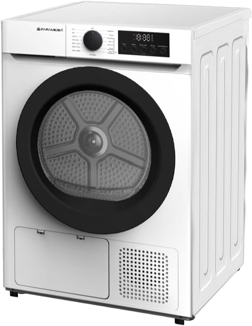 PYRAMIDEA DRM008W Asciugatrice 8 kg - Classe energetica E - Carica frontale per abbigliamento e biancheria - Bianca per asciugatura domestica di carichi medi