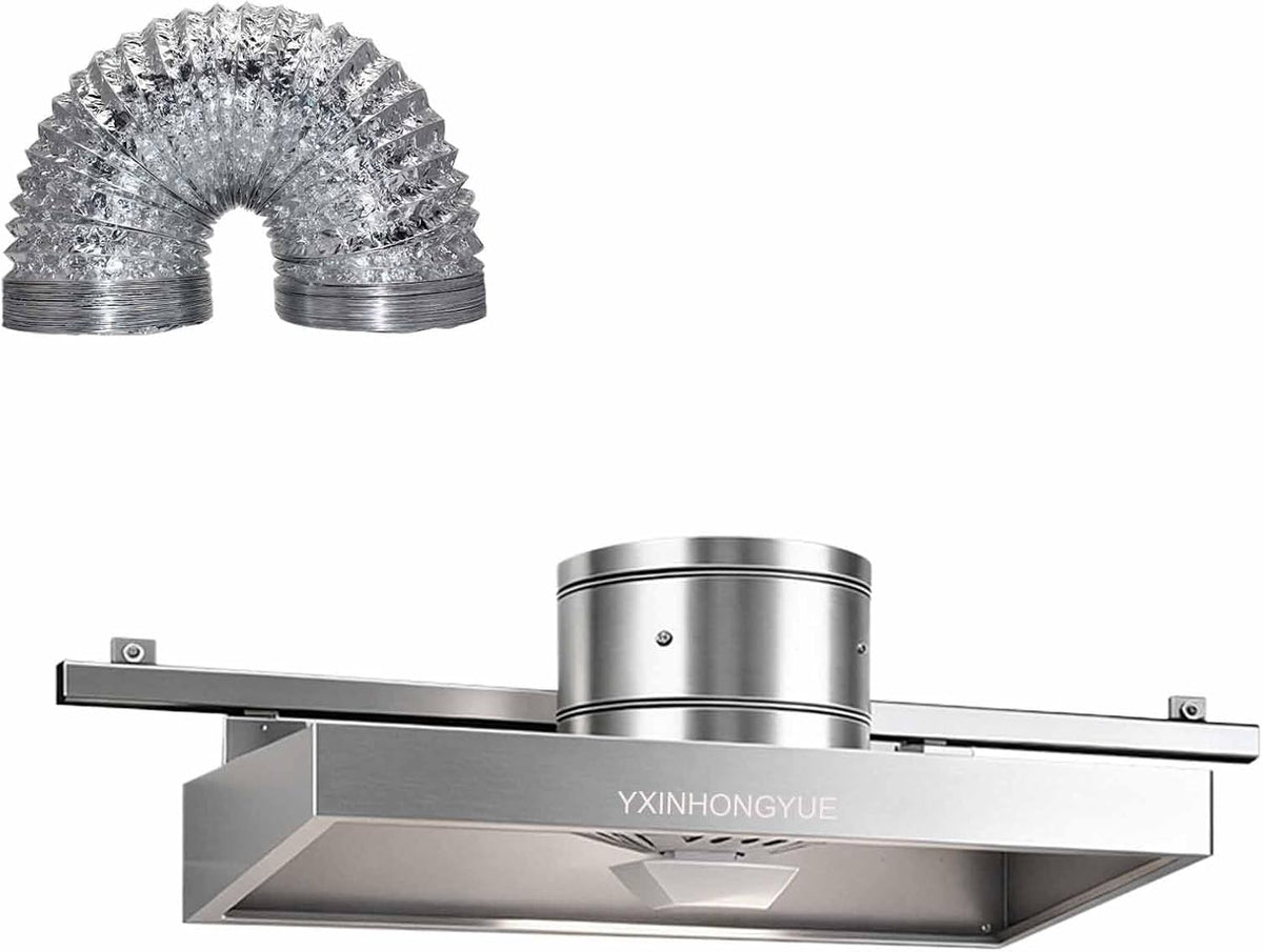 YXINHONGYUE aspiratore commerciale 7 pollici - Ventilatore a 7 pale con tubo in alluminio - Potenza 80 W e alto volume aria a basso rumore - Struttura metallica 220 V