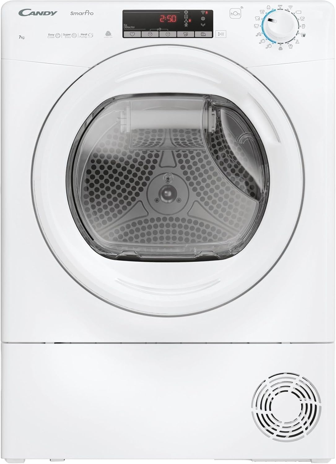 CRO4 H7A2TE-S asciugatrice Slim - Pompa di calore 7 kg a carico frontale - Formato compatto per lavanderie con spazio ridotto - Bianca a libera installazione Classe E