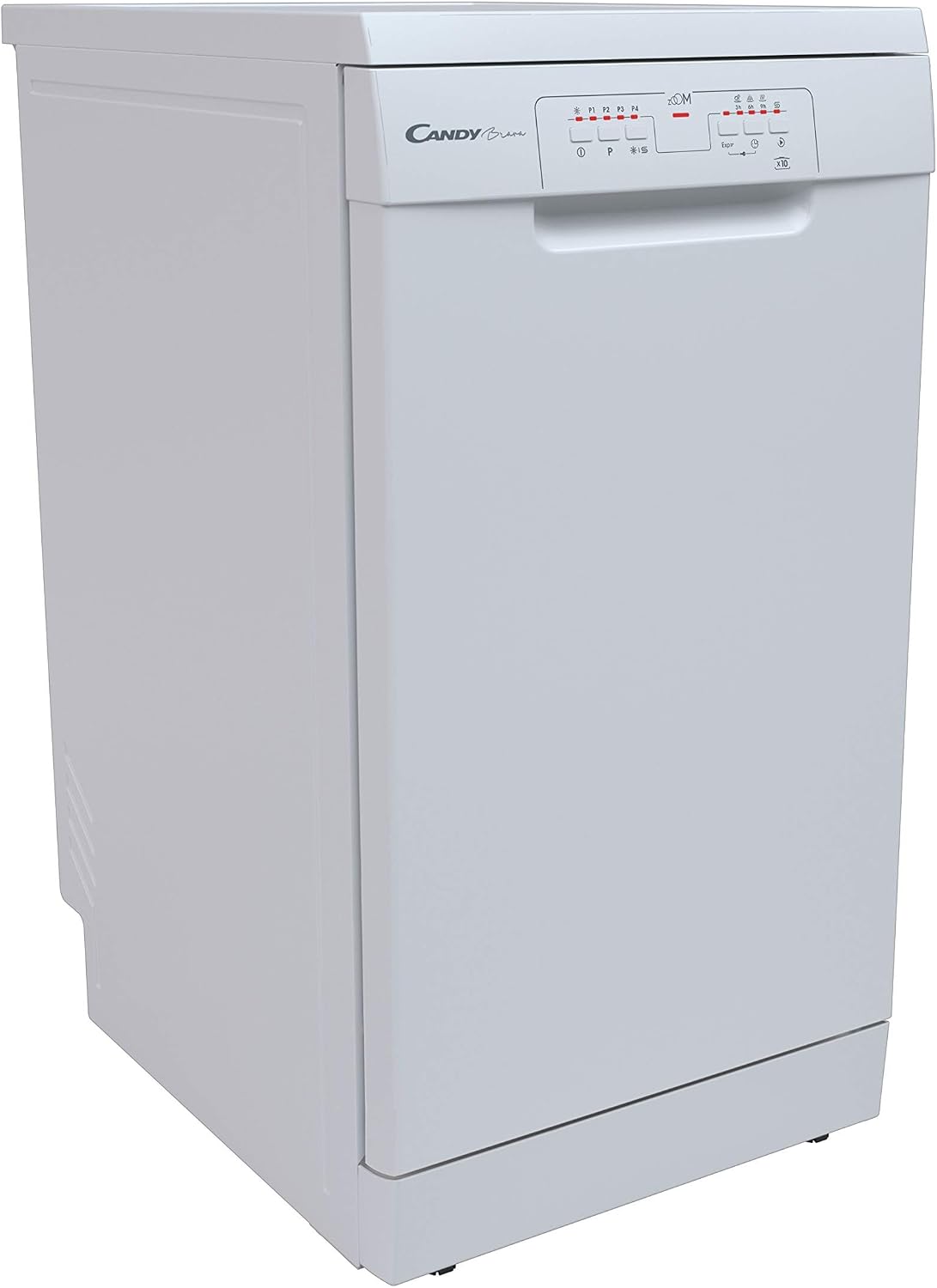 Candy Brava CDPH 2L1049W Lavastoviglie Slim 10 coperti - 5 programmi Classe E - Ciclo rapido e partenza ritardata - Bianca 82 x 45 x 58 cm a libera installazione 49 dB
