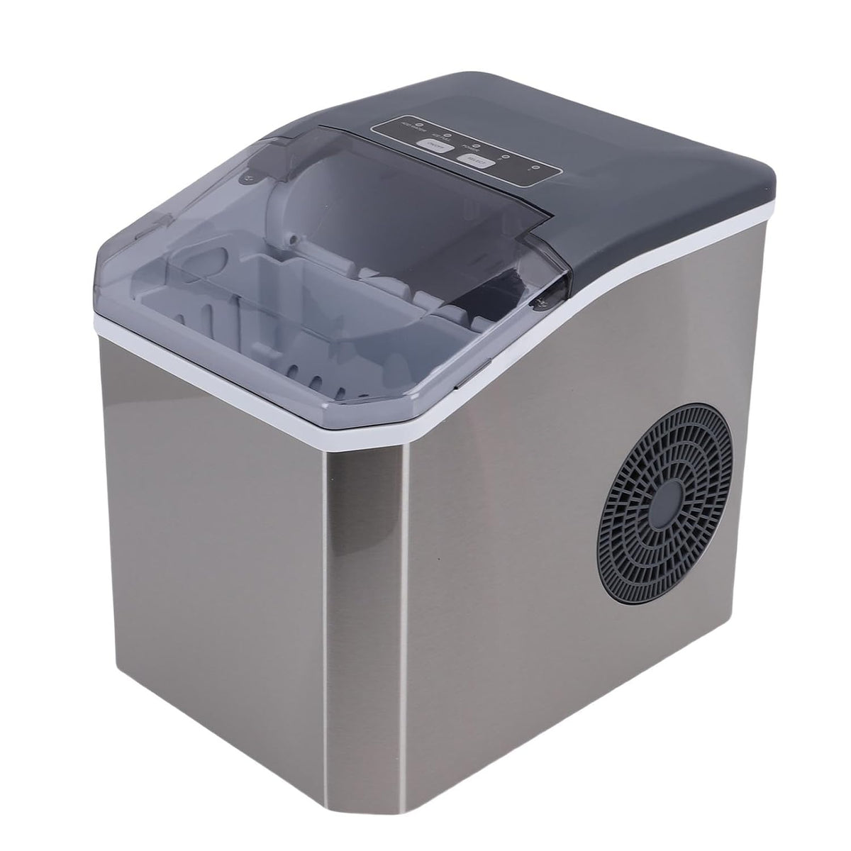 Eminchu macchina per ghiaccio da banco - Modello portatile e silenzioso con comando a un tasto - Acciaio inossidabile per casa bar e uso commerciale - Spina europea 220 V