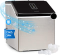 Klarstein ClearCube - Macchina per cubetti di ghiaccio 13 kg - Serbatoio 2.5 L con cubetti trasparenti medi - Potenza 120 W per casa e cocktail