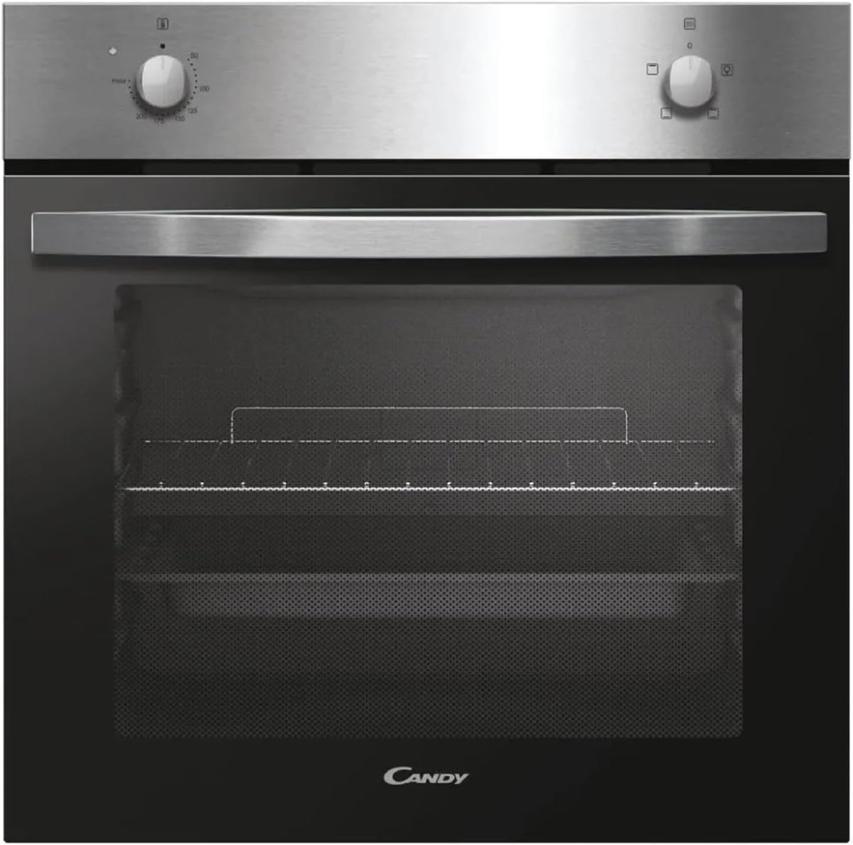 Candy Idea FCID X100 forno da incasso 70 L - Elettrico con porta in vetro e filtro autopulente - Griglia inclusa e struttura in acciaio inox - Classe A 59,5 x 56,9 x 59,5 cm