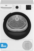 Beko BMTAM83EB Asciugatrice 8 kg - Classe D a libera installazione - Display digitale con 15 programmi - Bianca con oblò nero e motore garantito 10 anni