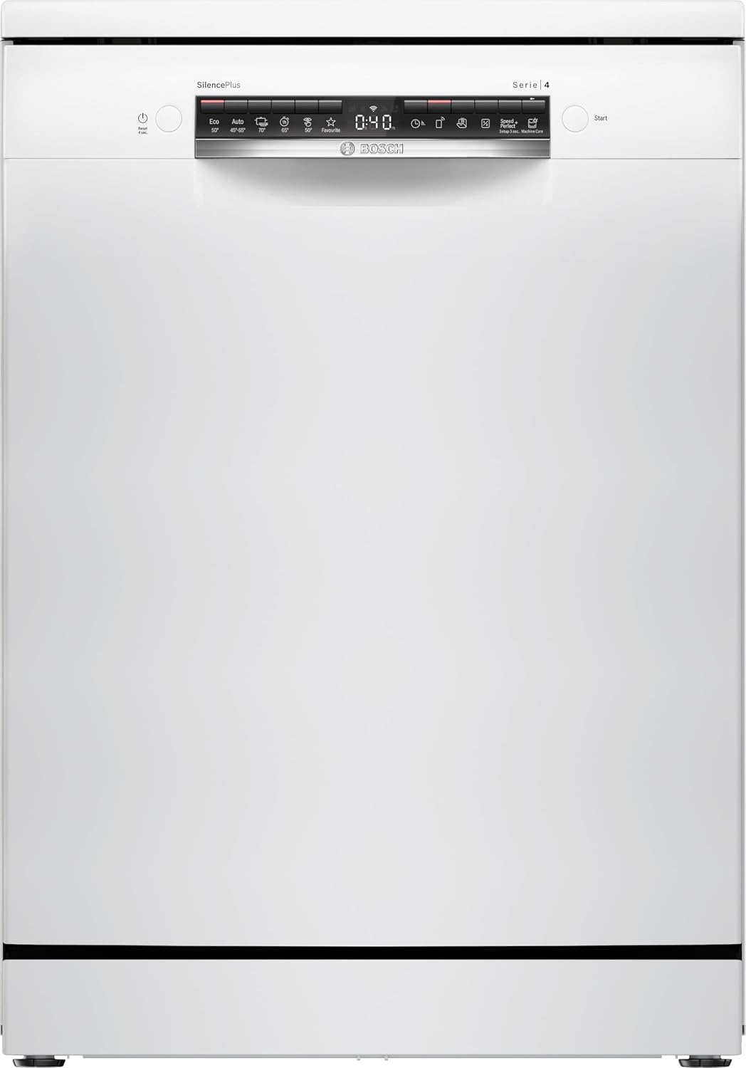 Bosch SMS4EVW08E Serie 4 lavastoviglie smart - 14 coperti a libera installazione - Home Connect EfficientDry e diagnostica remota - Bianca 60 x 60 x 84 cm 44 dB