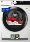 AEG TR8HDAM9B Serie 8000 Asciugatrice 9 kg - Pompa di calore Classe B con AbsoluteCare - PreciseDry 12 programmi e sensori umidità - Bianca con filtro Easy Flow 61 dB